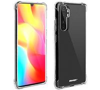 Moozy Funda Silicona Antigolpes para Xiaomi Mi Note 10 Lite - Transparente Crystal Clear TPU Case Cover Flexible