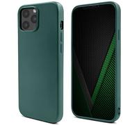 Moozy Lifestyle. Funda para iPhone 13 Pro MAX, Verde Oscuro - Carcasa Funda de Silicona Premium con Acabado Mate y Forro de Microfibra Suave, Phone Case Cover