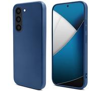 Moozy Lifestyle. Funda para Samsung S23, Azul Marino - Carcasa Funda de Silicona Premium con Acabado Mate y Forro de Microfibra Suave, Phone Case Cover