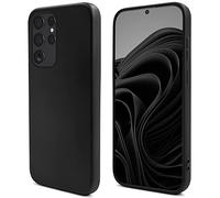 Moozy Lifestyle. Funda para Samsung S23 Ultra, Negra - Carcasa Funda de Silicona Premium con Acabado Mate y Forro de Microfibra Suave, Phone Case Cover
