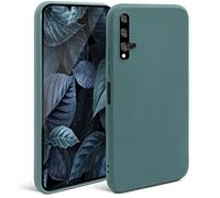 Moozy Minimalist Series Funda Silicona para Huawei Nova 5T y Honor 20, Gris Azulado con Acabado Mate, Cover Carcasa de TPU Suave y Fina