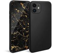 Moozy Minimalist Series Funda Silicona para iPhone 11, Negra con Acabado Mate, Cover Carcasa de TPU Suave y Fina