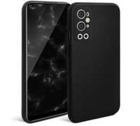 Moozy Minimalist Series Funda Silicona para OnePlus 9 Pro 5G Antigolpes con Acabado Mate, Cover Carcasa de TPU Suave y Fina Cubierta del Teléfono Móvil, Estuche Ultrafina, Negro
