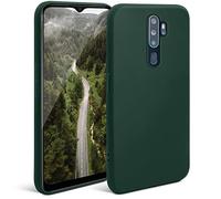 Moozy Minimalist Series Funda Silicona para OPPO A9 2020, Verde Oscuro con Acabado Mate, Cover Carcasa de TPU Suave y Fina