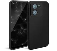 Moozy Minimalist Series Funda xiaomi para 13t Pro y 13t Silicona con Acabado Mate, Cover Carcasa de TPU Suave y Fina Cubierta del Teléfono Móvil, Negro