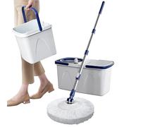 Mop and Bucket Set - Detachable Spinner Kit, 360 Rotation Floor Cleaner with Extendable Handle, Efficient Cleaning System | Hands Free Wringer for Kitchen, Bathroom, Commercial, Household