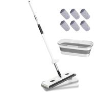 Mop - Mopa para limpiar suelos con rasqueta - Mop grande para humidificación y secado para cocina, baño, dormitorio, salón o apartamento