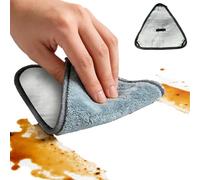 Mop Replacement Pads - Triangular Mop Head, 10 Pieces Triangle Washable Reusable Refills, Wet Pads Refill | For Hardwood Floor Dust Home Bathroom Kitchen Bedroom Balcony Classroom Classroom Dormitory