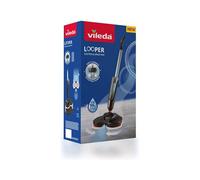 Vileda Looper, fregona eléctrica con Spray inalámbrica para una Limpieza sin Esfuerzo, óptimo para Limpiar Esquinas y Debajo de los Muebles y Eliminar hasta el 99,9% de bacterias y Virus