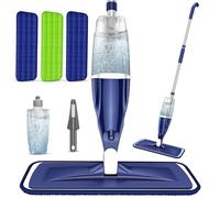 Mopa con Pulverizador Fregona Mopa- EXEGO Mopas de Limpieza Suelos con 3 Almohadilla de Microfibra Spray Mop Fregona Microfibra con 440ML Botella Recargables para Laminado, Teja, Suelo de Madera