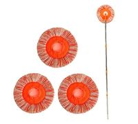 Mopa de limpieza giratoria de 360 grados con 4 barras extraíbles y 4 cabezales de fregona intercambiables, juego de limpieza de ventanas de polvo de microfibra redondo ajustable para pared de suelo