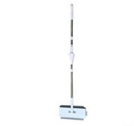 Mopa de limpieza versátil 5 en 1 para barrer y eliminar el polvo, eficiente trapeador plano con mango telescópico para cocina, baño, dormitorio, 44 x 15 x 9 cm, color blanco