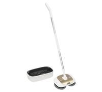 Mopa eléctrica inalámbrica eléctrica para la limpieza de suelos, con cubo de limpieza de 5 L, cubo de limpieza, 4 fregonas, tubo de plástico antideslizante, para todo tipo de suelos