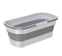 Mopa Fregona con Cubo Escurridor, Fregona Plana Grande Y Cubo Escalable con Ruedas, Fregona De Microfibra Giratoria De 360°, Fregona De Polvo con Raspador De Deshidratación para Limpieza De Pisos