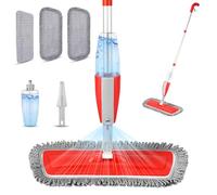 Mopa Fregona con Pulverizador, Spray Mop Mopas de Limpieza Suelos Fregona Microfibra, con 4 Almohadillas Lavables y 1 Botella Recargable,Apto para Cualquier Suelo