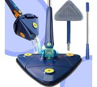 Mopa Giratoria 360 Multisuperficies, Fregona con autoescurrido, Mopa para Limpiar Autoescurrible, Fregona Giratoria 360º Triangular, Mopas de Limpieza Suelos