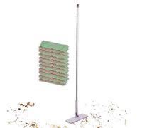 Mopa para Polvo - Cabezal Giratorio Mango Largo con Paños,Fregonas Planas para Limpieza De Suelos - para Cocina Baño Dormitorio Sala De Estar Suelo De Madera Laminado Ventana Techo