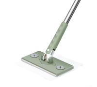 Mopa pequeña con rotación de 360 grados para espacios reducidos, para cocina, baño, paredes y ventanas, paño de microfibra lavable extraíble (fregona individual)