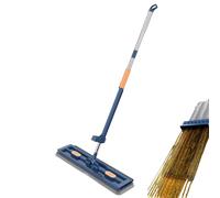 Mopa plana grande de manos libres profesional de microfibra para limpieza de suelos, fregona giratoria de 360°, multifunción, mango de acero inoxidable, reutilizable, lavable, con función de