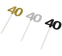 Mopec A040 Pic 40 años stdo.plata/oro/negro purpurina, Pack de 12