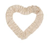 Mopec A70 Decoraciones con Forma de corazón para Bodas y comuniones, Tela, Beige, 0.5 x 21 x 22 cm, 6 Unidades
