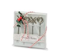 Mopec AA189 Pack de 20 Sets pincho para Aperitivo con Acebo y Lazo. 10x10,5x2,5cm.