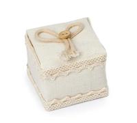 Mopec AA486 Pack 6 Cajitas marfil con cintas para anillos 5x4x5cm.