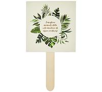 Mopec Abanico Diseño Hojas I Migliori Momenti…, Blanco, 15x26cm, Paquete de 25, Paper, Talla única