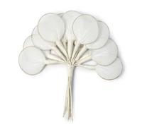 Mopec Blanco F1126.01.1 Pack pomos de 12 Palas de Tul Alambre Plata, 10x4x14cm