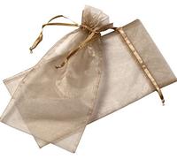 Mopec Bolsita de organdí en Color Beige, Pack de 24 Unidades, Textil, 0.20x15.00x30.00 cm
