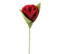 Mopec Caja con 12 Rosas Rojas de Fieltro, Rojo, 3x3x12.5 cm, Unidades