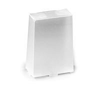 Mopec Caja con Forma de Base de pirámide Alta de Color Blanco translúcido, Pack de 25 Unidades, 2.90x7.10x5.40 cm