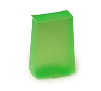 Mopec Caja con Forma de Base de pirámide Alta de Color Verde translúcido, Pack de 25 Unidades, 2.90x7.10x5.40 cm