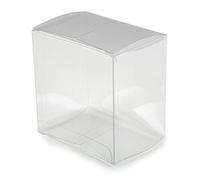 Mopec Caja con Forma de Cubo bajo Transparente, Pack de 25 Unidades, 10.00x10.00x7.00 cm