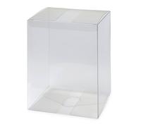 Mopec Caja con Forma de Cubo Transparente, Pack de 25 Unidades, 12.00x18.00x14.00 cm