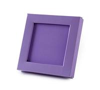 Mopec Caja Cuadrada Tipo Marco de Charol Color Lila, Pack de 25 Unidades, Cartulina gráfica plastificada en 1 Cara, 1.50x10.00x10.00 cm