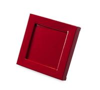 Mopec Caja Cuadrada Tipo Marco de Charol Color Rojo, Pack de 25 Unidades, Cartulina gráfica plastificada en 1 Cara, 1.50x10.00x10.00 cm