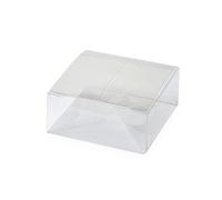 Mopec Caja Cuadrada Transparente, Pack de 25 Unidades, 5.60x2.50x5.60 cm