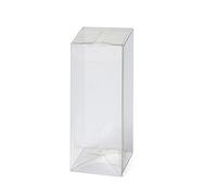 Mopec Caja Rectangular Transparente de tamaño pequeño, Pack de 25 Unidades, 4.00x10.50x4.00 cm