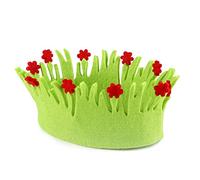 Mopec- Cesto Oval con Flores Rojas, Verde, Grande de 18cm, Color (2007 S.A. A4760)