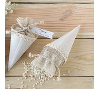 Mopec cono-bolsa 6,5 x 15 x 4 cm. Avorio, 12uds.