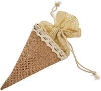 Mopec Cono-Bolsa, Yute, Marrón, 4x4x15 cm, 12 Unidades