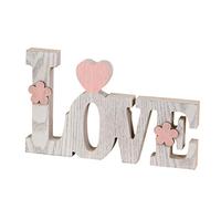 Mopec Decoración Love, Madera, Blanco, 3x20.5x12.2 cm