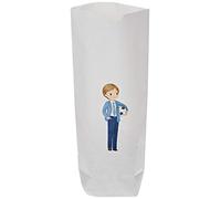 Mopec E651 Bolsa Papel Blanco niño Comunión con Pelota, 12 x 21 x 5 cm, Pack de 25, Multicolor