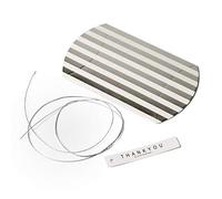 Mopec Estuche petaca Rayas Plateado Cinta+Tarjeta Pack de 25 Unidades, Talla única