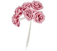 Mopec F473.21 Rositas seda grandes, malva, pomo 6, Pack de 12, Textil, Talla única