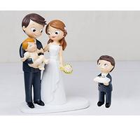Mopec Figura Novios Tarta bebé a Brazos y niño con cojín alianzas