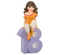 Mopec Figura para Pastel Chica con Camiseta, Poliresina, Amarillo, 6x13.5x23.5 cm