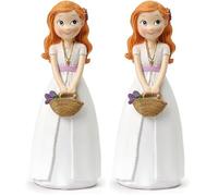 Mopec Figura Pastel niña Comunión cesto Flores (Paquete de 2)