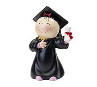 Mopec Figura Pastel Pita Graduación, Resina, Negro, 6x8x14 cm